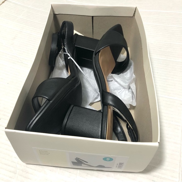 NWT A New Day Adr00 Sonora Slip On Heels Sandals Black Sz 8W - Picture 9 of 11